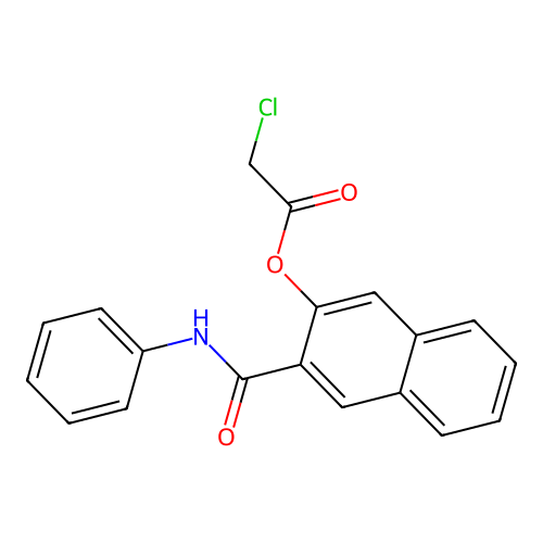 3-((Phenylamino)carbonyl)-2-naphthyl chloroacetate structure