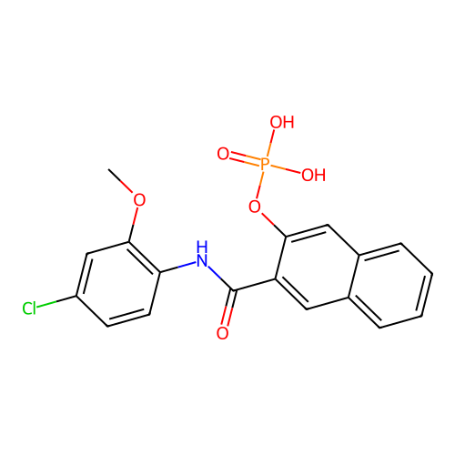 N-(4-Chloro-2-methoxyphenyl)-3-(phosphonooxy)naphthalene-2-carboxamide structure