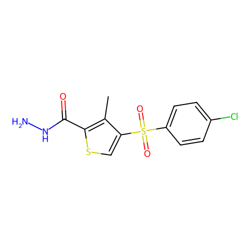 4-[(4-Chlorophenyl)sulfonyl]-3-methylthiophene-2-carbohydrazide structure