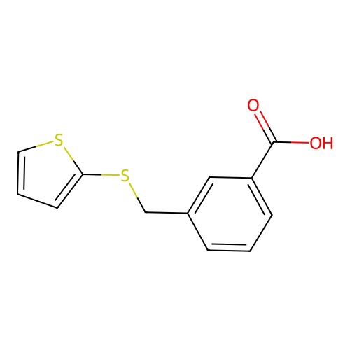 3-[(2-Thienylthio)methyl]benzoic acid structure