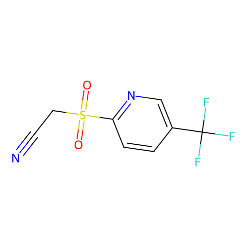 2-([5-(Trifluoromethyl)-2-pyridyl]sulfonyl)acetonitrile structure