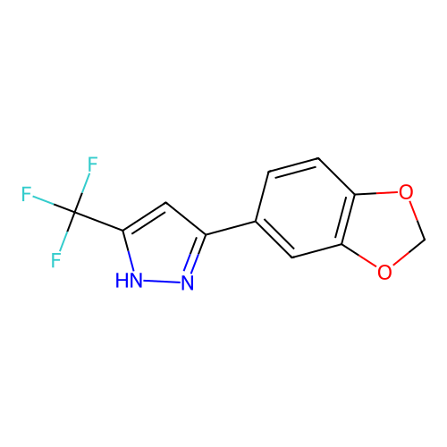 3-(1,3-benzodioxol-5-yl)-5-(trifluoromethyl)-1H-pyrazole structure