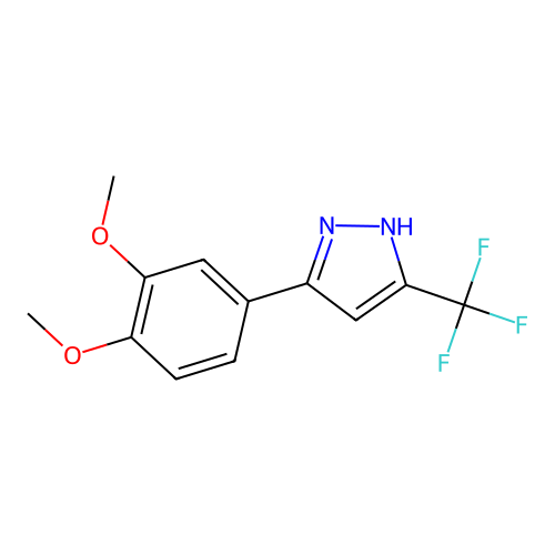 3-(3,4-Dimethoxyphenyl)-5-(trifluoromethyl)-1H-pyrazole structure