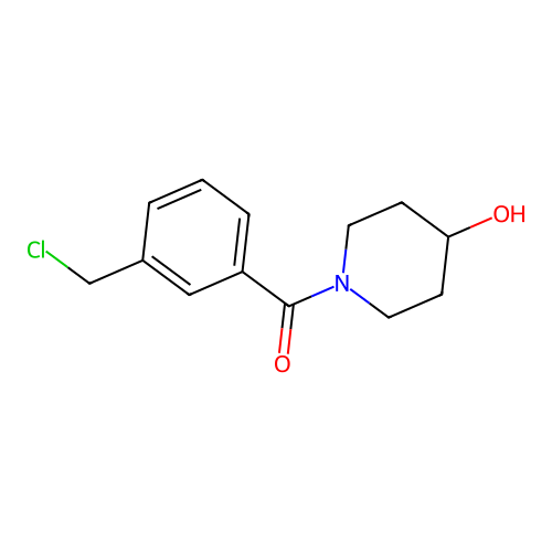 (3-Chloromethyl-phenyl)-(4-hydroxy-piperidin-1-yl)-methanone structure
