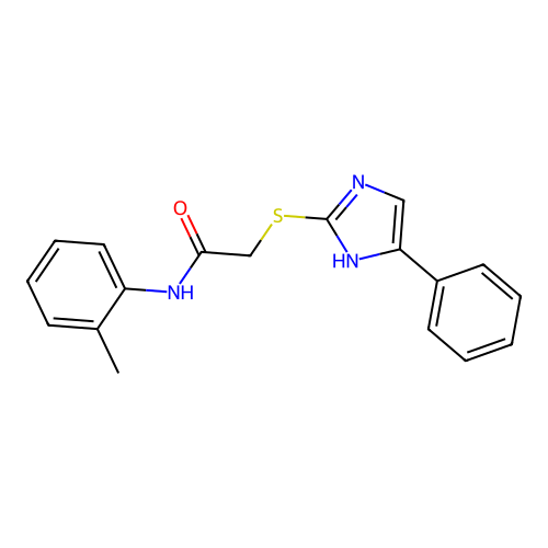 N-(2-methylphenyl)-2-[(5-phenyl-1H-imidazol-2-yl)sulfanyl]acetamide structure
