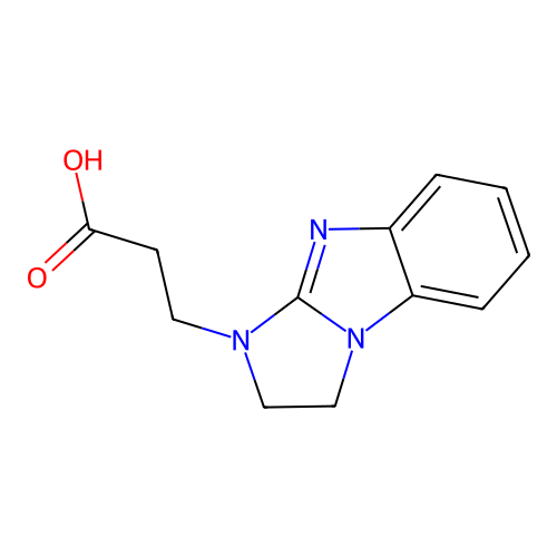 3-(2,3-dihydro-1H-benzo[d]imidazo[1,2-a]imidazol-1-yl)propanoic acid structure