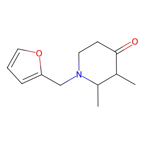 1-(Furan-2-ylmethyl)-2,3-dimethylpiperidin-4-one structure