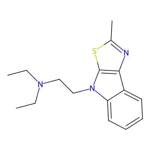 N,N-diethyl-2-(2-methyl-[1,3]thiazolo[5,4-b]indol-4-yl)ethanamine structure