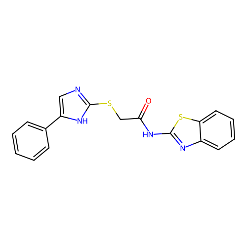N-(1,3-benzothiazol-2-yl)-2-[(5-phenyl-1H-imidazol-2-yl)sulfanyl]acetamide structure