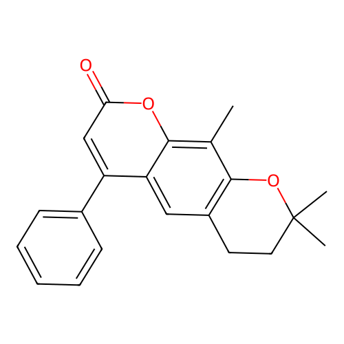 8,8,10-trimethyl-4-phenyl-7,8-dihydropyrano[3,2-g]chromen-2(6H)-one structure