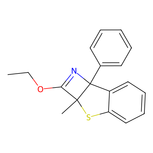2-Ethoxy-2a-methyl-7b-phenyl-[1]benzothiolo[3,2-b]azete structure