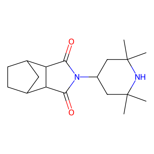 Hexahydro-N-(2,2,6,6-tetramethyl-4-piperidyl)-3,6-methanophthalimide structure