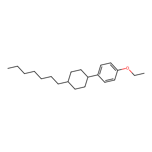 trans-p-(4-Heptylcyclohexyl)phenetole structure