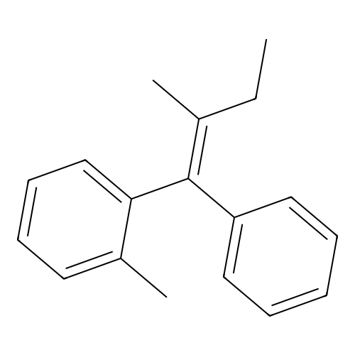 1-Methyl-2-(2-methyl-1-phenylbut-1-enyl)benzene structure