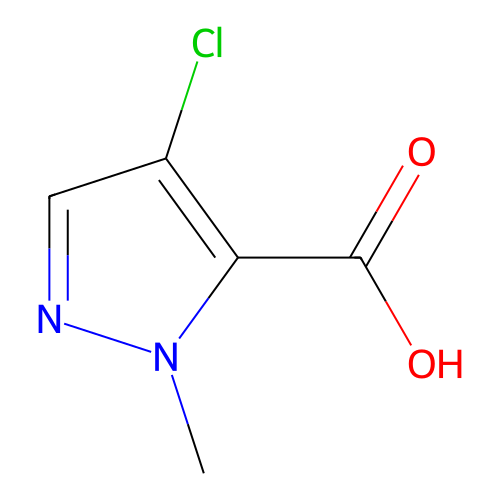4-chloro-1-methyl-1H-pyrazole-5-carboxylic acid structure