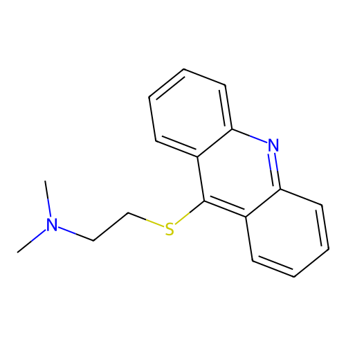 2-[(Acridin-9-yl)sulfanyl]-N,N-dimethylethan-1-amine structure
