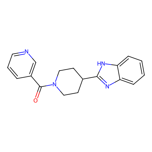 [4-(1H-benzimidazol-2-yl)piperidin-1-yl](pyridin-3-yl)methanone structure
