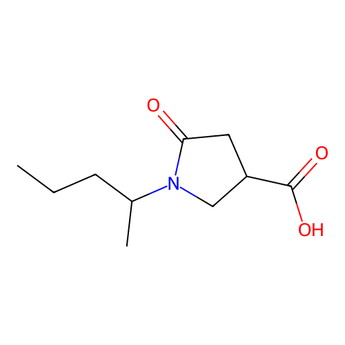 5-Oxo-1-(pentan-2-yl)pyrrolidine-3-carboxylic acid structure