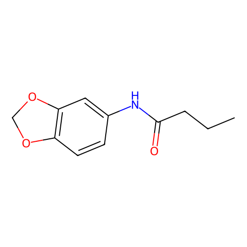 N-(1,3-benzodioxol-5-yl)butanamide structure