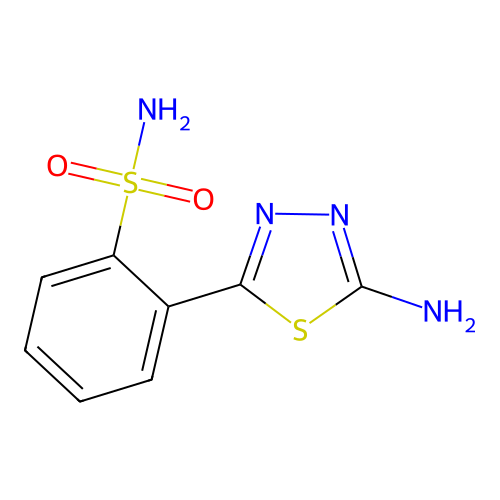 2-(5-Amino-1,3,4-thiadiazol-2-yl)benzenesulfonamide structure