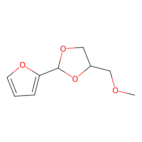 2-(Furan-2-yl)-4-(methoxymethyl)-1,3-dioxolane structure