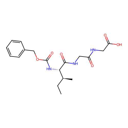 N-(N-(N-((Phenylmethoxy)carbonyl)-L-isoleucyl)glycyl)glycine structure