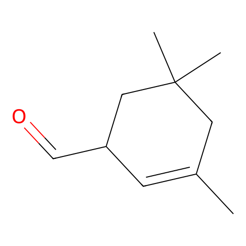 3,5,5-Trimethylcyclohex-2-ene-1-carbaldehyde structure