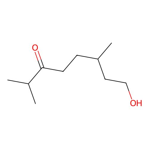 8-Hydroxy-2,6-dimethyloctan-3-one structure