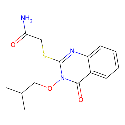 2-{[3-(2-Methylpropoxy)-4-oxo-3,4-dihydroquinazolin-2-yl]sulfanyl}acetamide structure