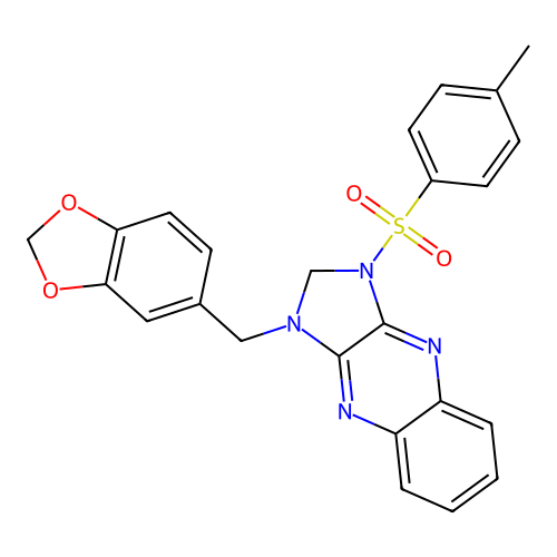 1-(1,3-benzodioxol-5-ylmethyl)-3-(4-methylphenyl)sulfonyl-2H-imidazo[4,5-b]quinoxaline structure