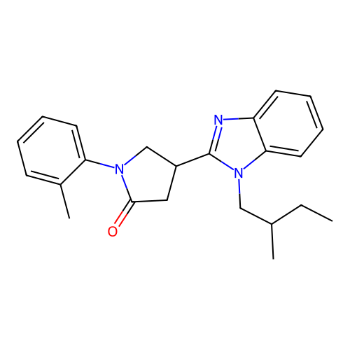 4-[1-(2-methylbutyl)-1H-benzimidazol-2-yl]-1-(2-methylphenyl)pyrrolidin-2-one structure