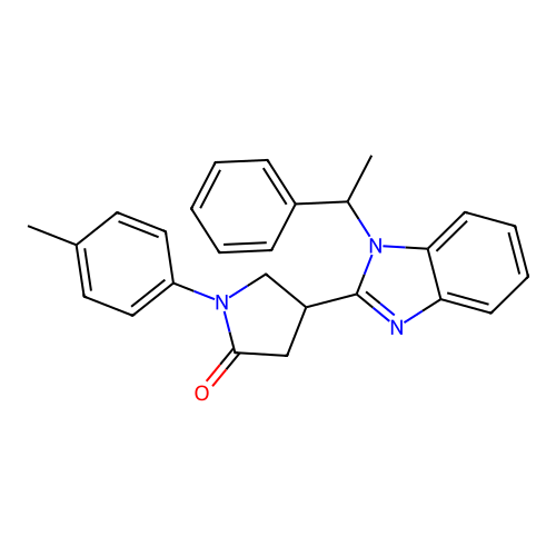 1-(4-Methylphenyl)-4-[1-(phenylethyl)benzimidazol-2-yl]pyrrolidin-2-one structure