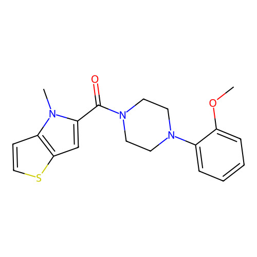 [4-(2-Methoxyphenyl)piperazin-1-yl]-(4-methylthieno[3,2-b]pyrrol-5-yl)methanone structure