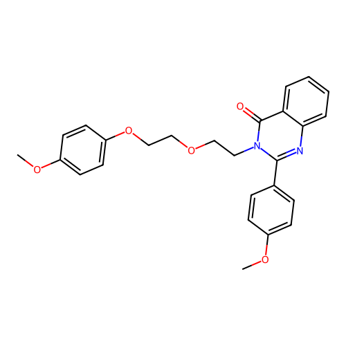 3-(2-(2-(4-methoxyphenoxy)ethoxy)ethyl)-2-(4-methoxyphenyl)quinazolin-4(3H)-one structure