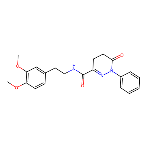N-[2-(3,4-dimethoxyphenyl)ethyl]-6-oxo-1-phenyl-4,5-dihydropyridazine-3-carboxamide structure