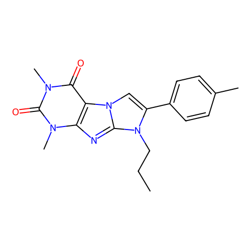 2,4-Dimethyl-7-(4-methylphenyl)-6-propylpurino[7,8-a]imidazole-1,3-dione structure