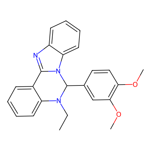 6-(3,4-Dimethoxyphenyl)-5-ethyl-5,6-dihydrobenzimidazo[1,2-c]quinazoline structure