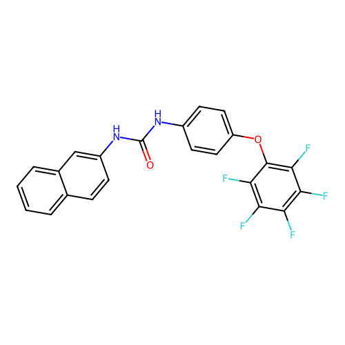 1-Naphthalen-2-yl-3-[4-(pentafluorophenoxy)phenyl]urea structure