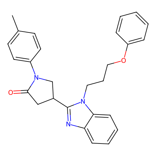 1-(4-Methylphenyl)-4-[1-(3-phenoxypropyl)benzimidazol-2-yl]pyrrolidin-2-one structure