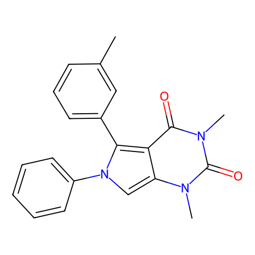 1,3-dimethyl-5-(3-methylphenyl)-6-phenyl-1H-pyrrolo[3,4-d]pyrimidine-2,4(3H,6H)-dione structure
