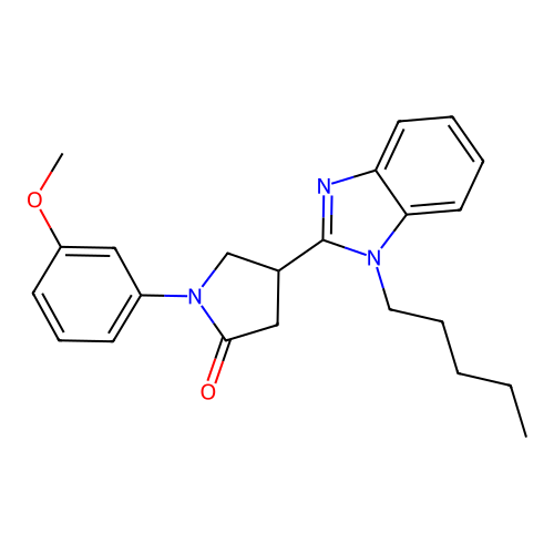 1-(3-Methoxyphenyl)-4-(1-pentylbenzimidazol-2-yl)pyrrolidin-2-one structure