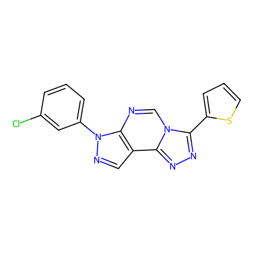 C16H9ClN6S structure
