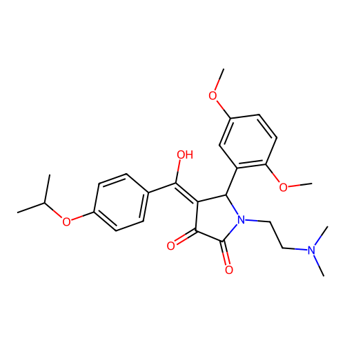 5-(2,5-dimethoxyphenyl)-1-(2-dimethylaminoethyl)-4-[hydroxy-(4-propan-2-yloxyphenyl)methylidene]pyrrolidine-2,3-dione structure