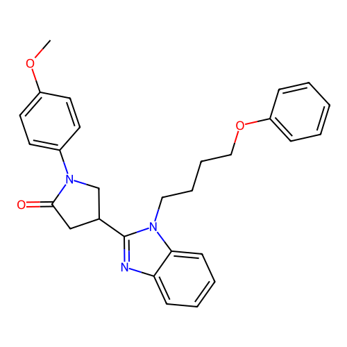 1-(4-Methoxyphenyl)-4-[1-(4-phenoxybutyl)benzimidazol-2-yl]pyrrolidin-2-one structure