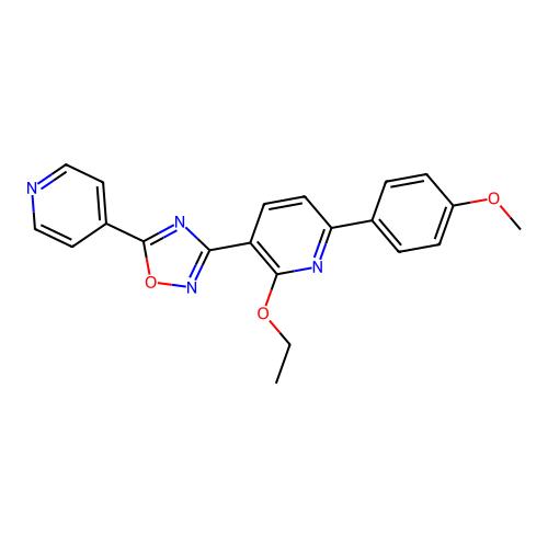 2-Ethoxy-6-(4-methoxyphenyl)-3-[5-(pyridin-4-yl)-1,2,4-oxadiazol-3-yl]pyridine structure
