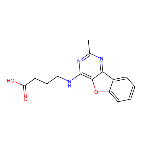 4-((2-Methylbenzofuro[3,2-d]pyrimidin-4-yl)amino)butanoic acid structure