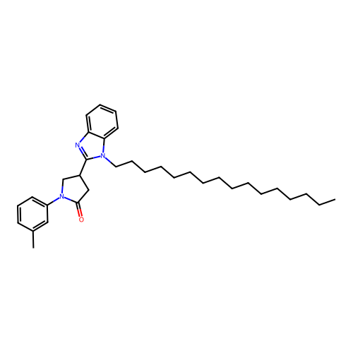 4-(1-Hexadecylbenzimidazol-2-yl)-1-(3-methylphenyl)pyrrolidin-2-one structure