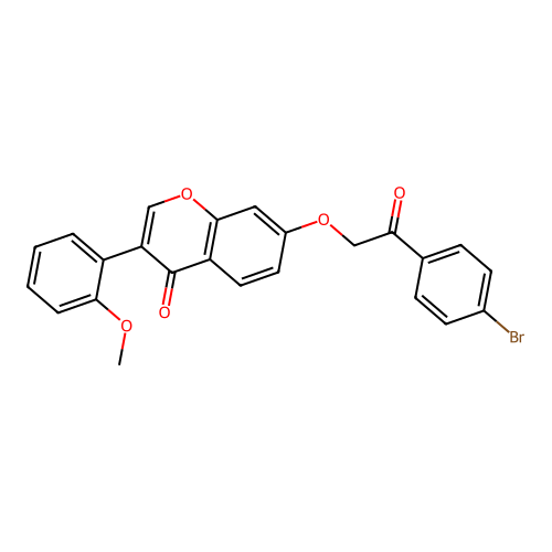 7-[2-(4-Bromophenyl)-2-oxoethoxy]-3-(2-methoxyphenyl)chromen-4-one structure