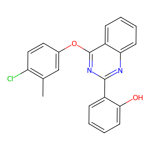 2-[4-(4-Chloro-3-methylphenoxy)-2-quinazolinyl]phenol structure