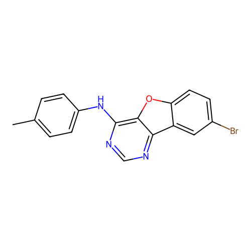 8-bromo-N-(4-methylphenyl)[1]benzofuro[3,2-d]pyrimidin-4-amine structure